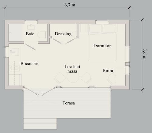 Plan casuta ecologica moderna