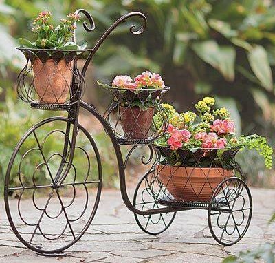 Suport flori bicicleta fier forjat