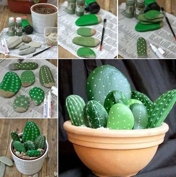 Ghiveci cactusi piatra
