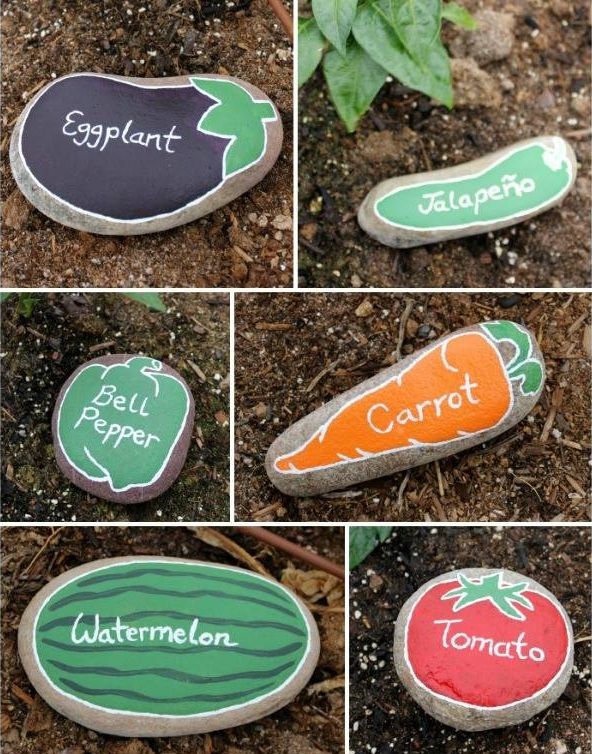 Etichete din piatra pentru legume