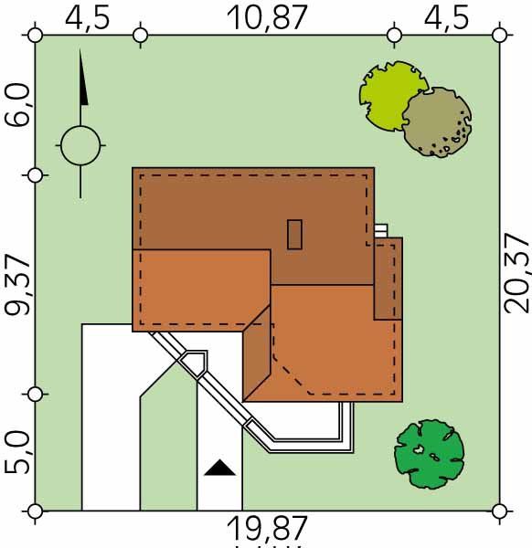 Casa ieftina - plan amplasare teren