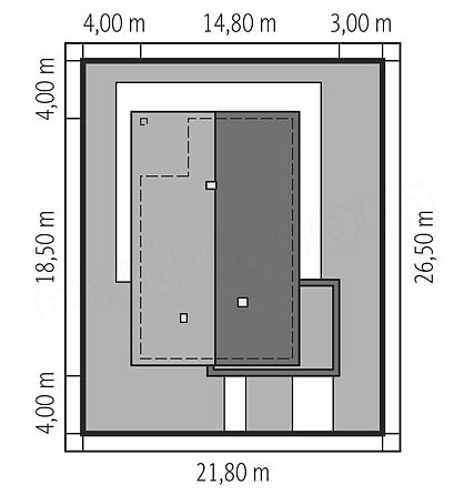 Casa moderna - plan amplasare teren