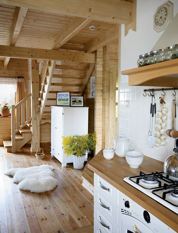 Interior casa lemn masiv
